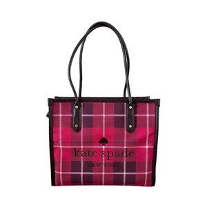 Kate Spade New York Ella Plaid Tote Bag Rose